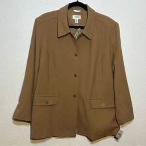 Talbots Vintage Wool Business Blazer Jacket Minimalist 20W Petite Made In Japan